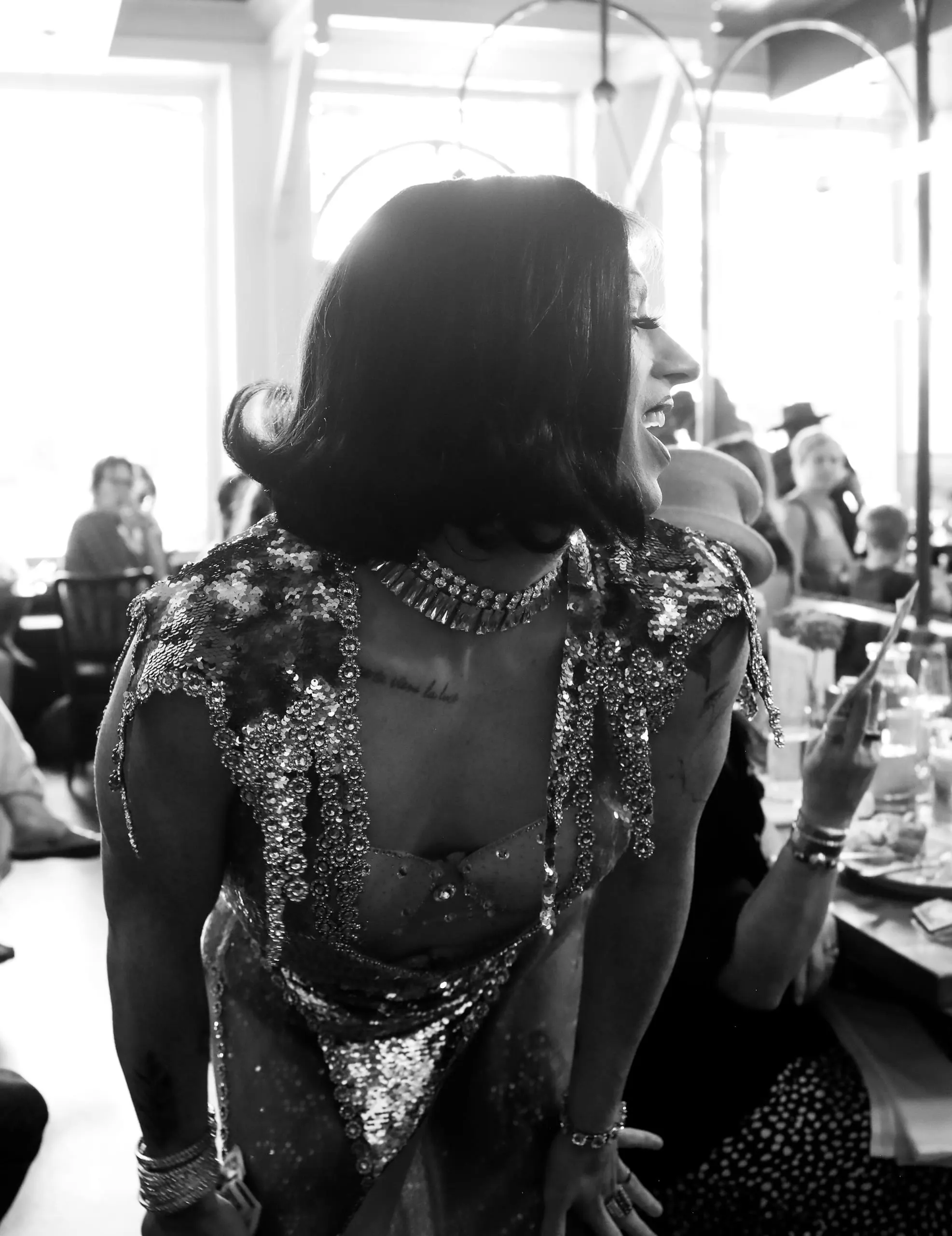 Working the tables (Drag Brunch)